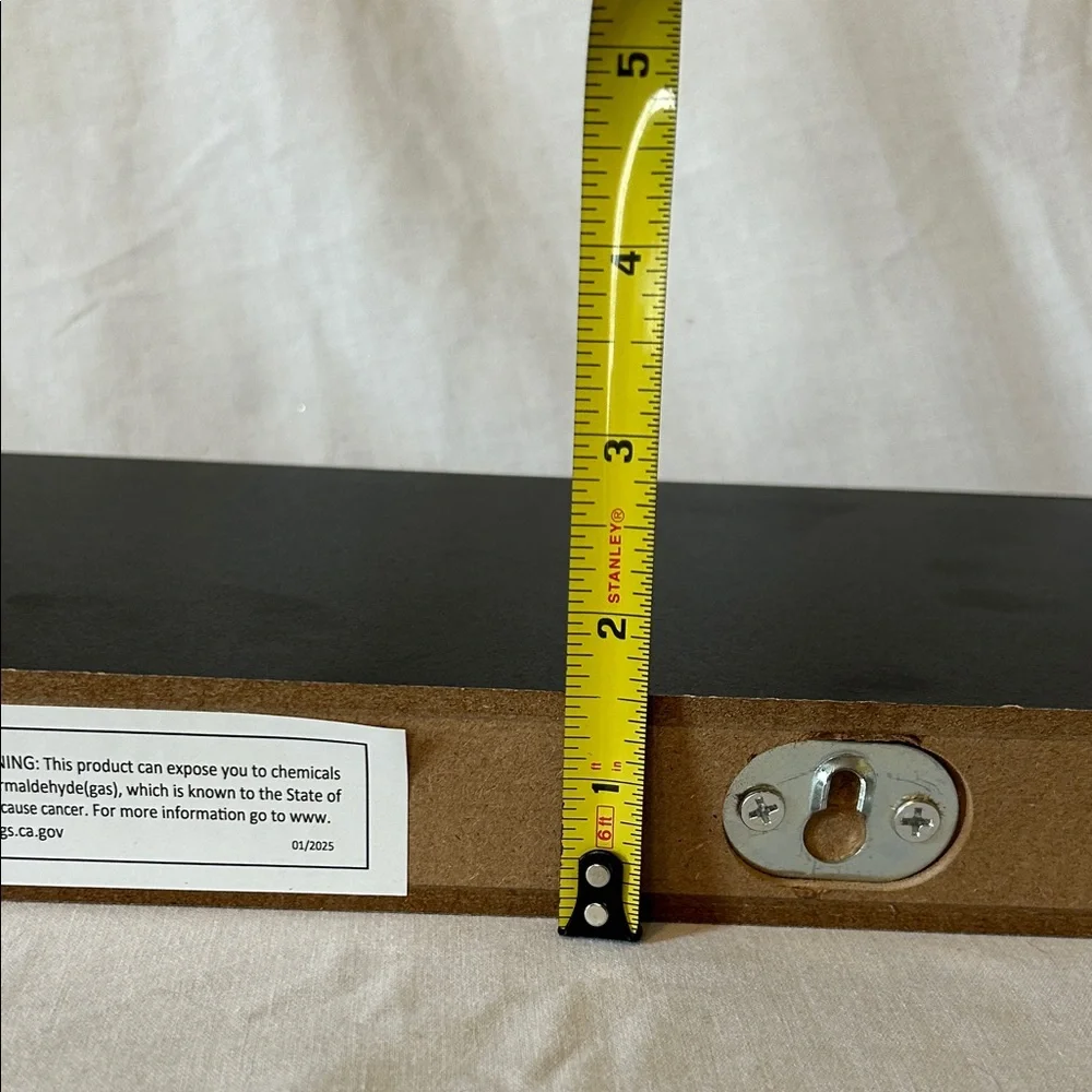 Sleek Black Wall Shelf